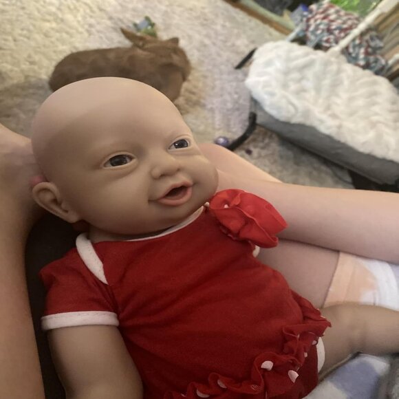 🆕14 inch Full Body Silicone Baby Doll Girl with Clothes and Feeding Accessories - Picture 1 of 7